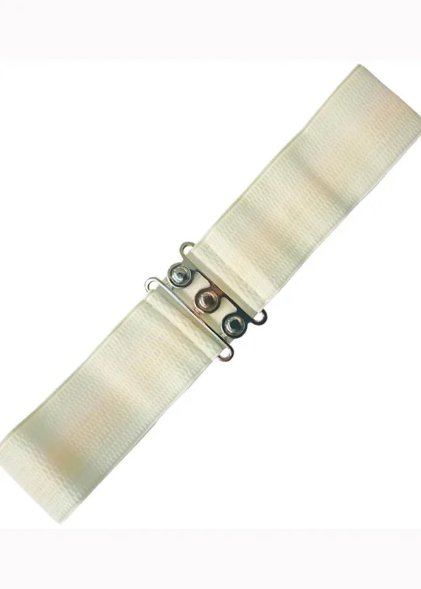 Banned Elastic 50's Belt Ivory