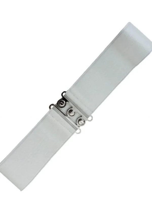 Banned Elastische 50's Belt White