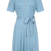 Banned Ellen Spot 60's Dress Blue