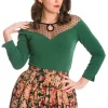 Banned Evita Evening 50's Top Green