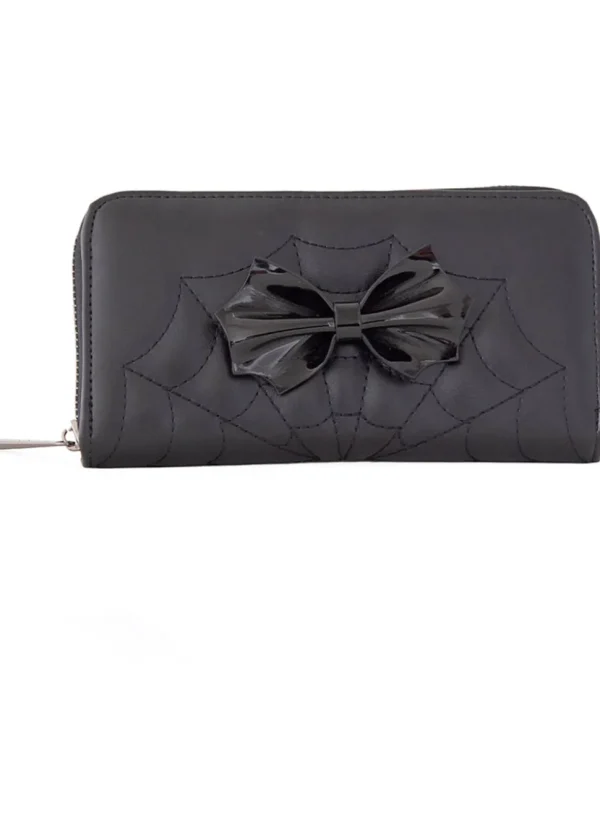 Banned Femme Fatale Spiderweb Wallet Black