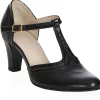 Banned Galore Leather 50's Pumps Black