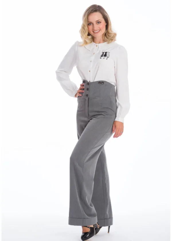 Banned Girl Boss 40's Trousers Grey