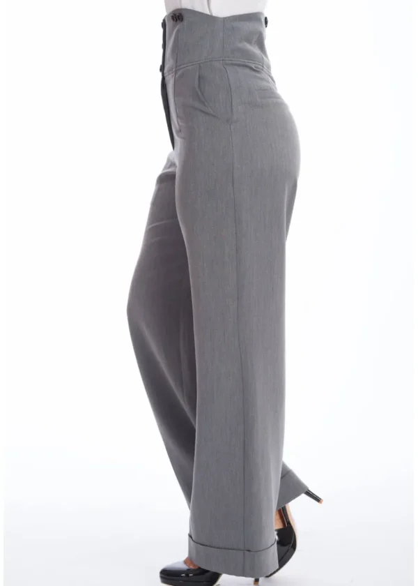 Banned Girl Boss 40's Trousers Grey