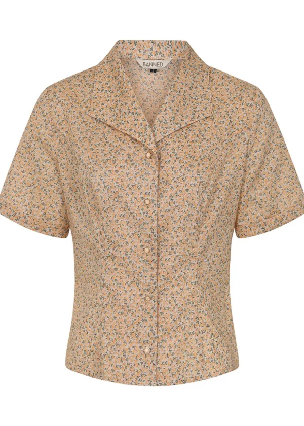 Banned Gloria Wild Flower Blouse Yellow