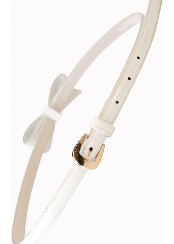 Banned Gold Rush 50's Lacquer Belt White