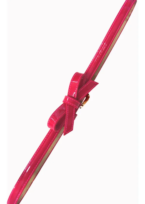Banned Gold Rush 50's Laquer Belt Hot Pink