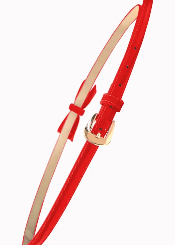 Banned Gold Rush 50's Laquer Belt Red