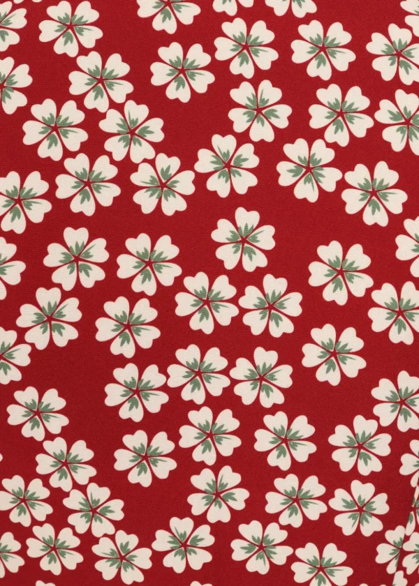 Banned Gracie Blossom 40's Wrap Blouse Red