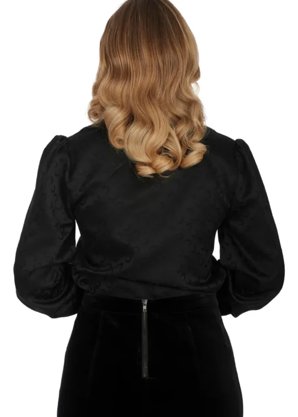 Banned Half Moon Blouse Black