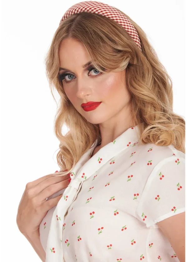 Banned Harriet 50's Gingham Headband Red