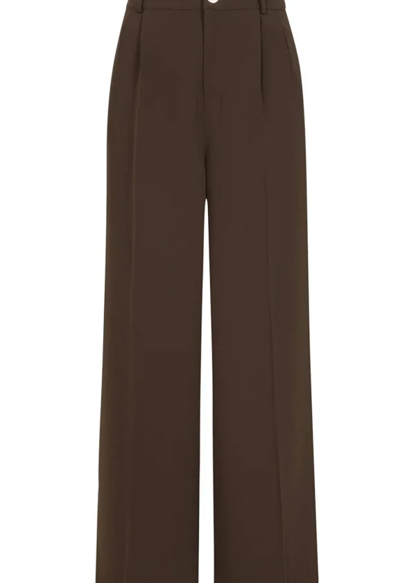 Banned Hazel Anchor 70's Trousers Brown