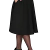 Banned Heart 40's Swing Skirt Black