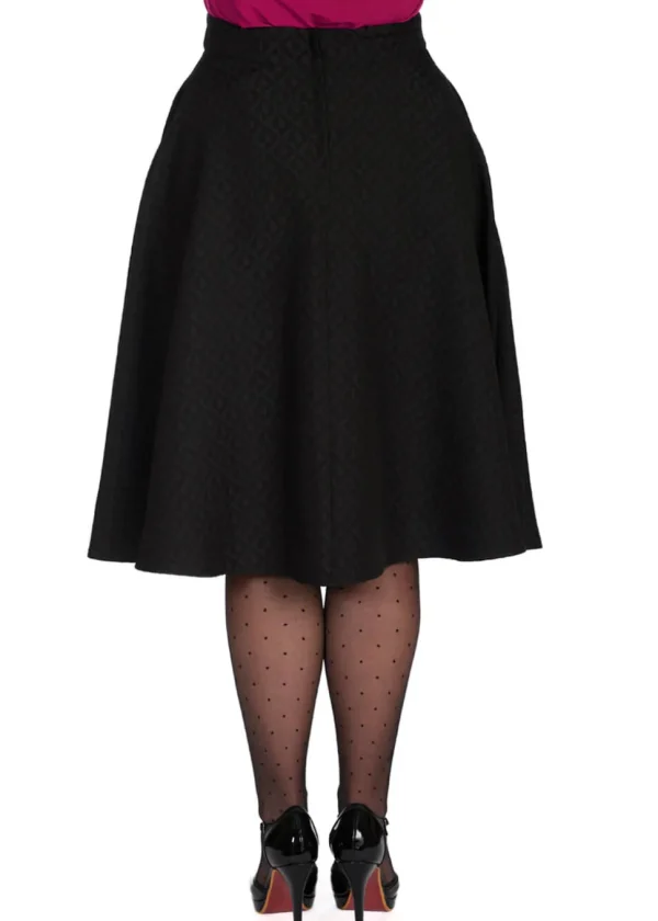 Banned Heart 40's Swing Skirt Black
