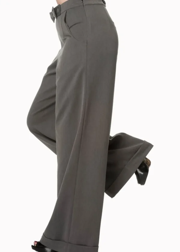 Banned Hidden Away 40's Trousers Grey
