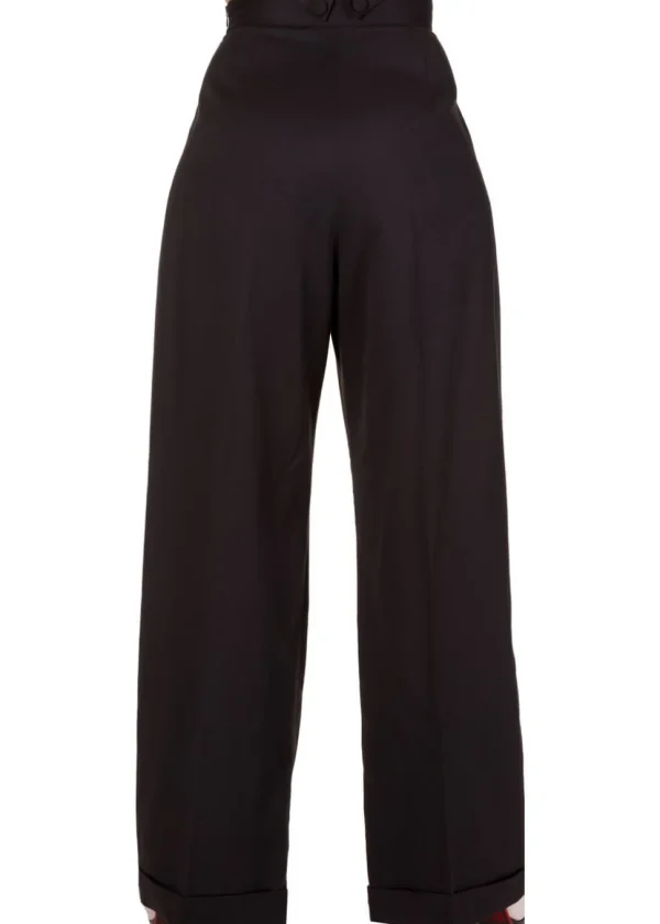 Banned Hidden Away 40's Trousers Black