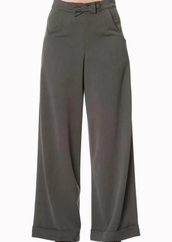 Banned Hidden Away 40's Trousers Grey