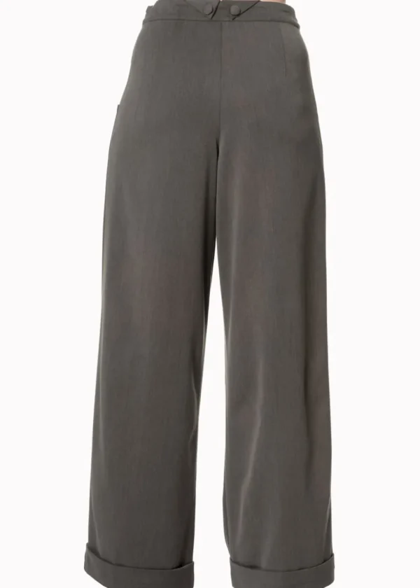 Banned Hidden Away 40's Trousers Grey