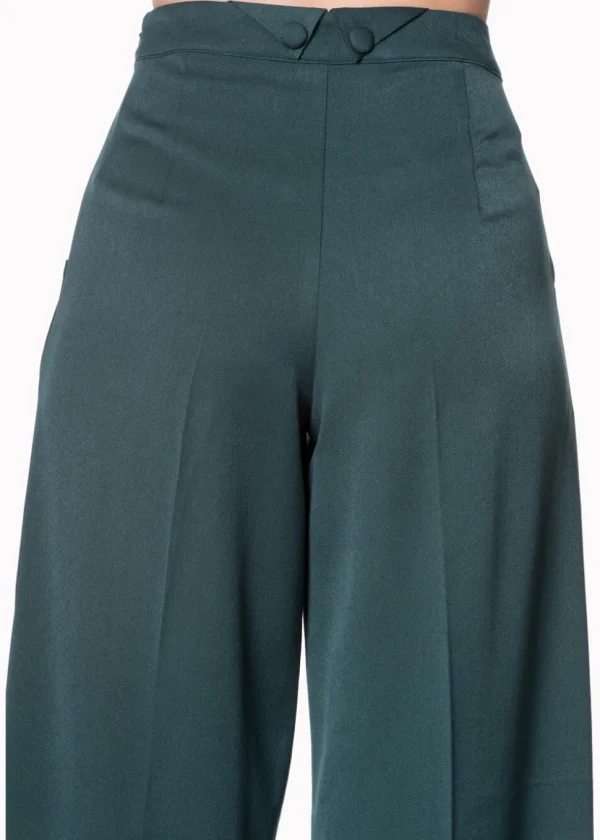 Banned Hidden Away 40's Trousers Teal