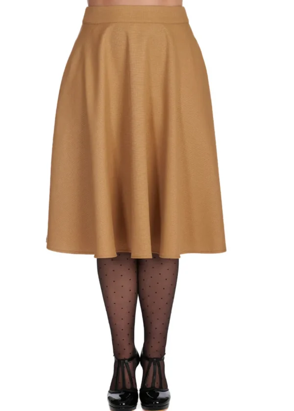 Banned Hope 50's Swing Skirt Gold