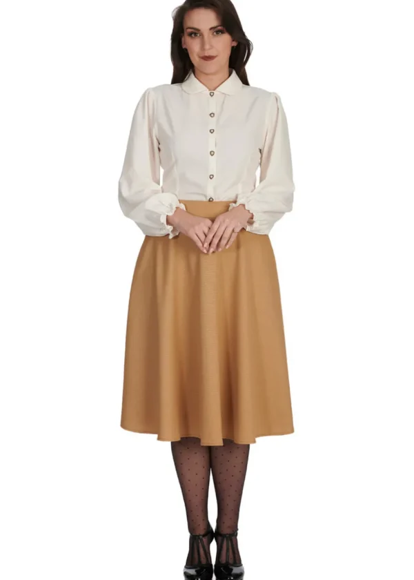 Banned Hope 50's Swing Skirt Gold