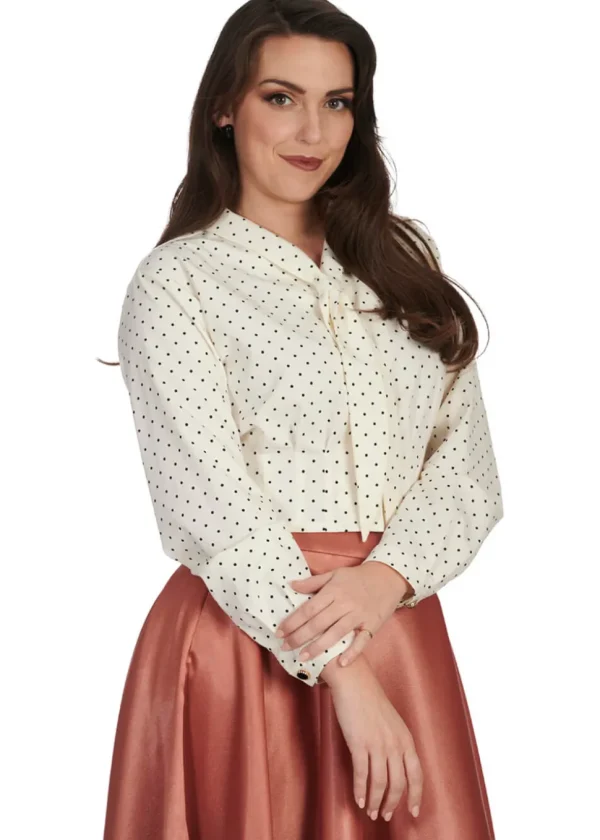 Banned Jane Spot 40's Blouse Cream