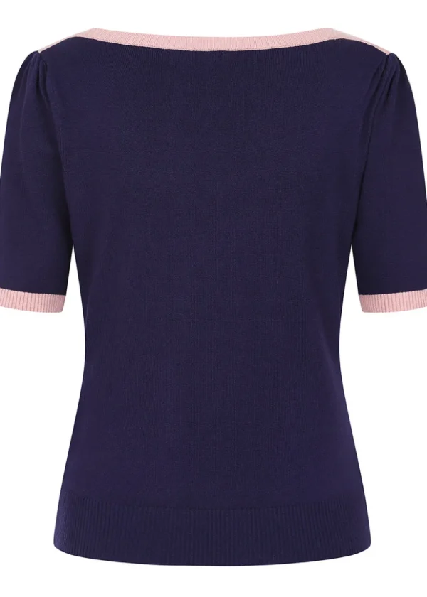 Banned Jolene Cherries Jumper in Navy