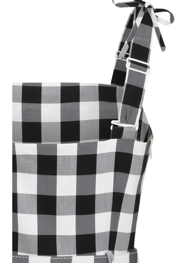 Banned June Gingham Swing Dress Black White