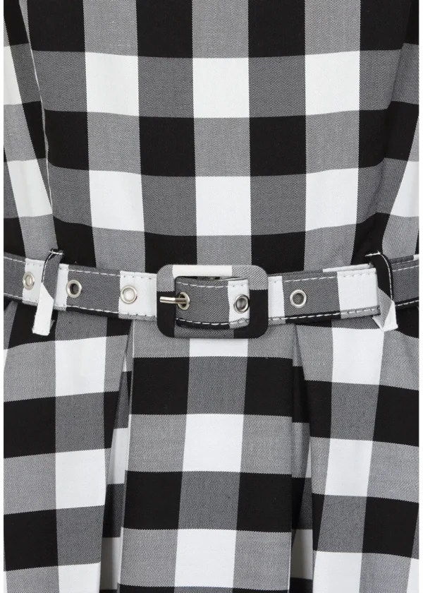 Banned June Gingham Swing Dress Black White
