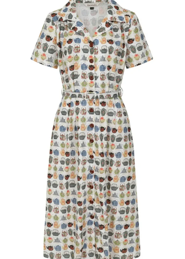 Banned Kate Tea Time 40's Dress White