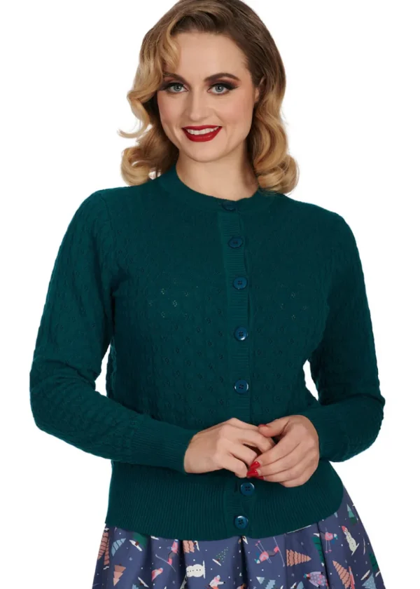 Banned Katie 50's Cardigan Green