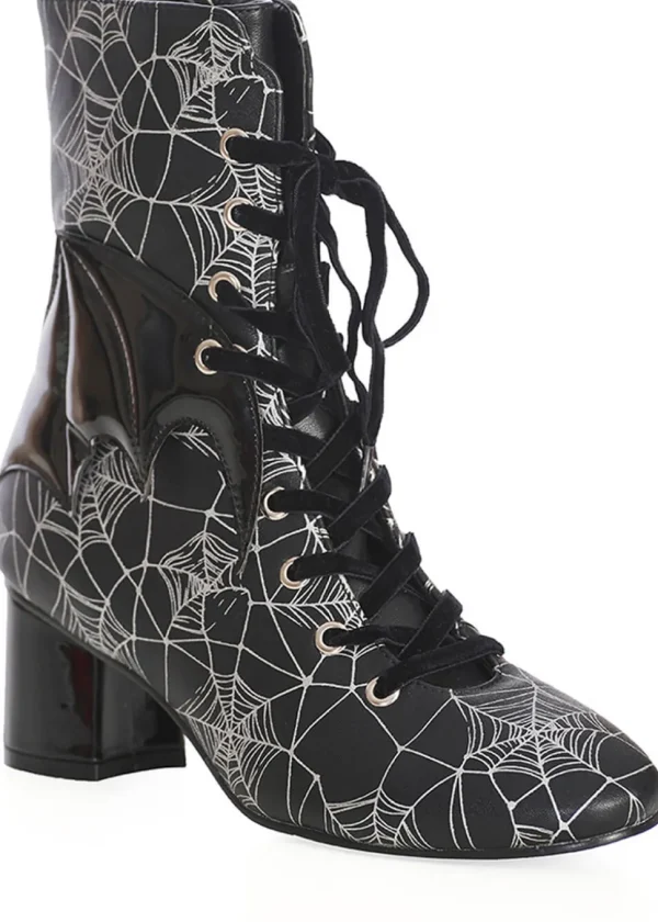 Banned Killian Spiderweb Bat 40's Boots Black