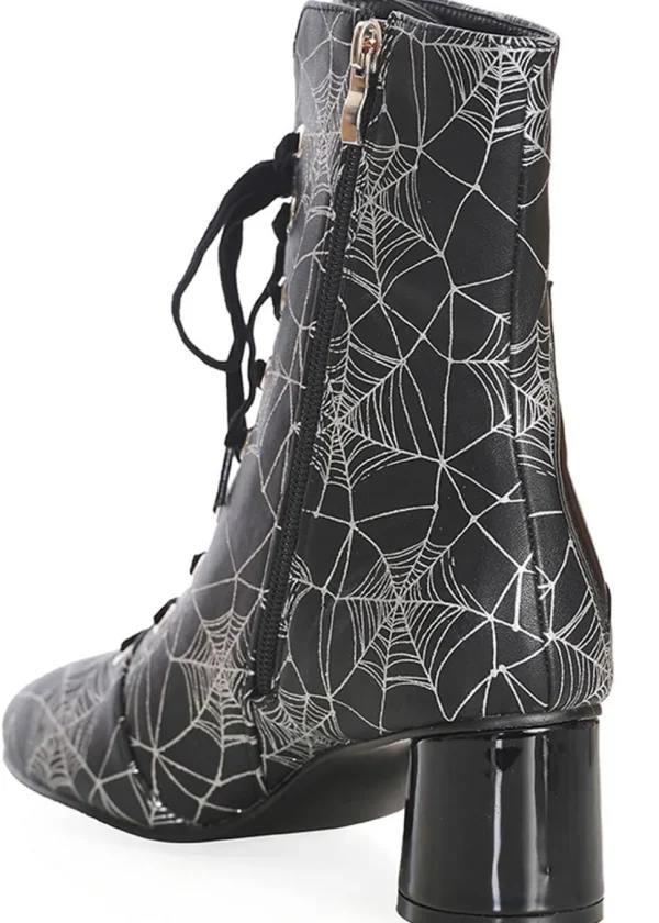 Banned Killian Spiderweb Bat 40's Boots Black