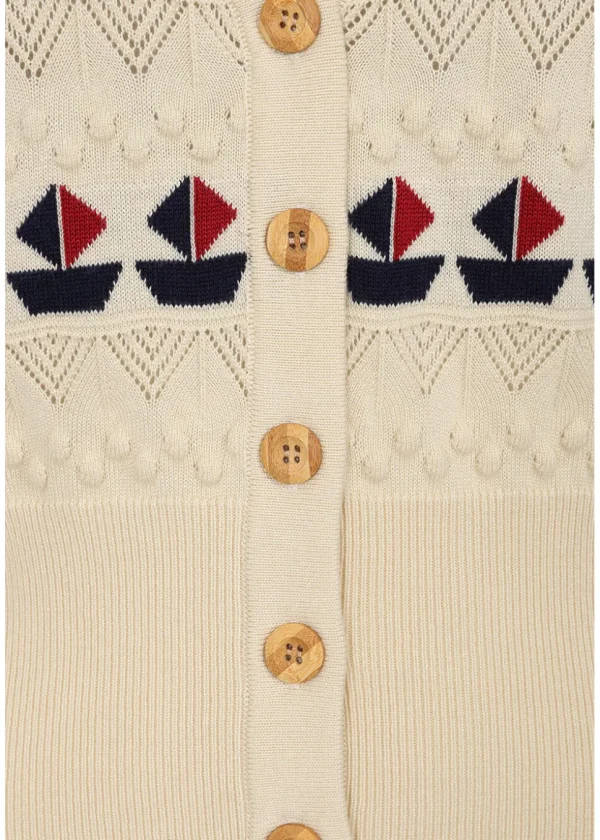 Banned Kitty Sail 60's Cardigan White