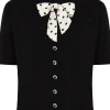 Banned Lady Luck Bow 40's Cardigan Black
