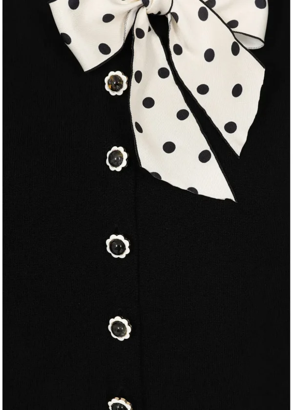 Banned Lady Luck Bow 40's Cardigan Black