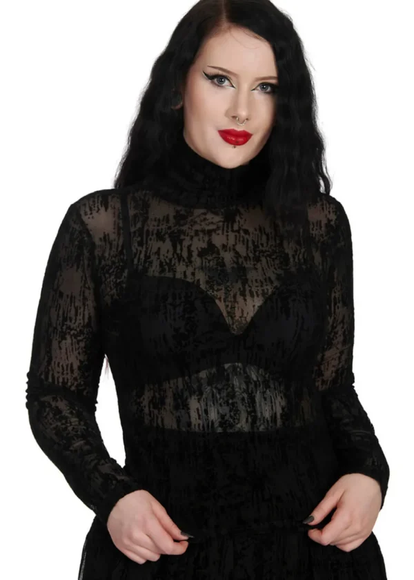 Banned Lattice Top Black