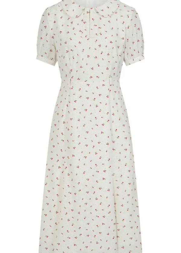 Banned Lucille Cherry 40's Dress White