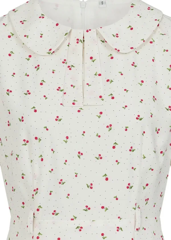 Banned Lucille Cherry 40's Dress White