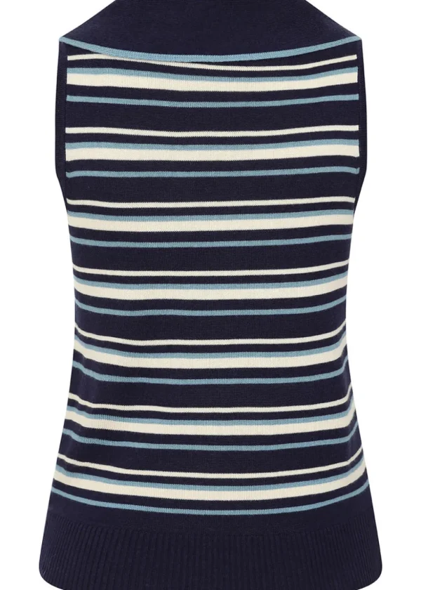 Banned Maisie Striped Jumper Navy Blue