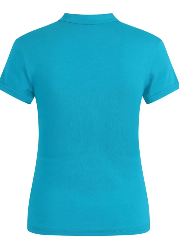 Banned Mandarin Collar 50's Top Turquoise