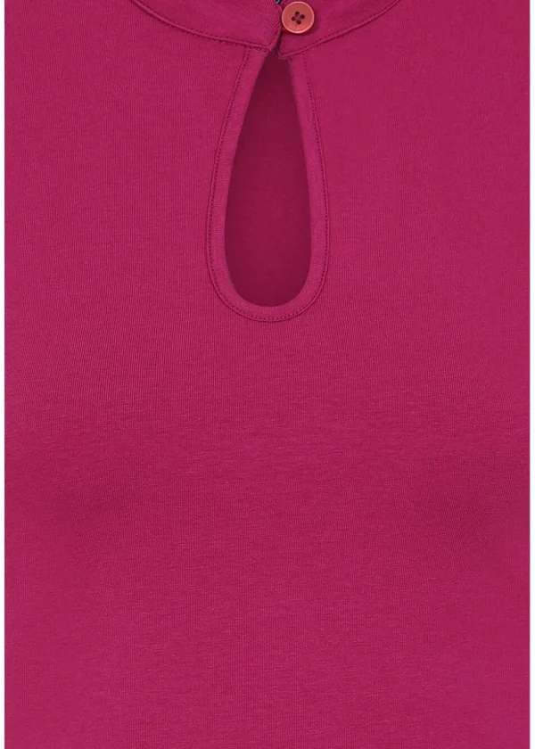 Banned Mandarin 50's Collar Top in Mauve