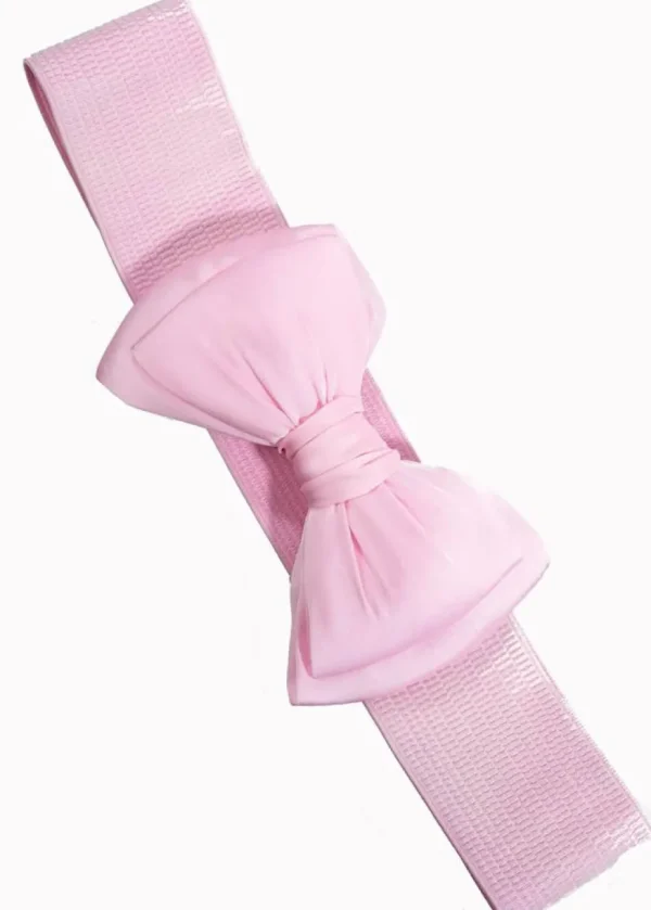 Banned Maria Bow Elastic 50's Belt Light Pink