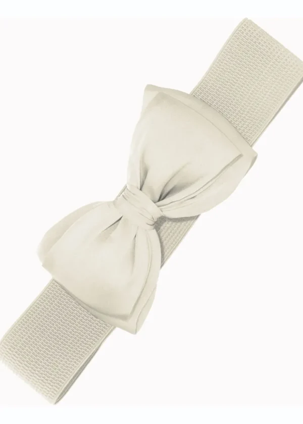 Banned Maria Bow Elastic 50's Belt Ivory