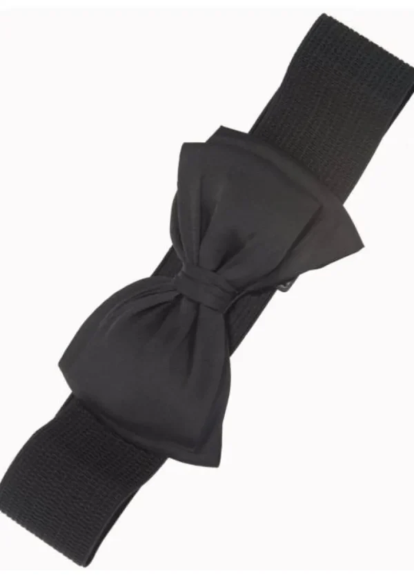Banned Maria Bow 50's Retro Elastic Belt Black
