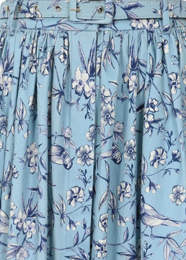 Banned Mila Toile 50's Swing Rok Light Blue