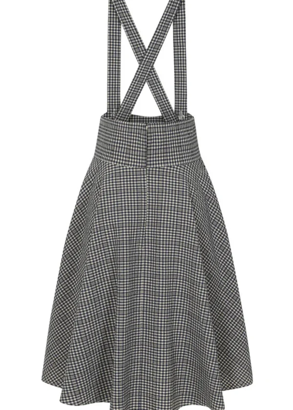 Banned Moana Check 40's Swing Skirt Blue