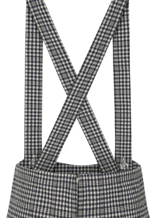 Banned Moana Check 40's Swing Skirt Blue