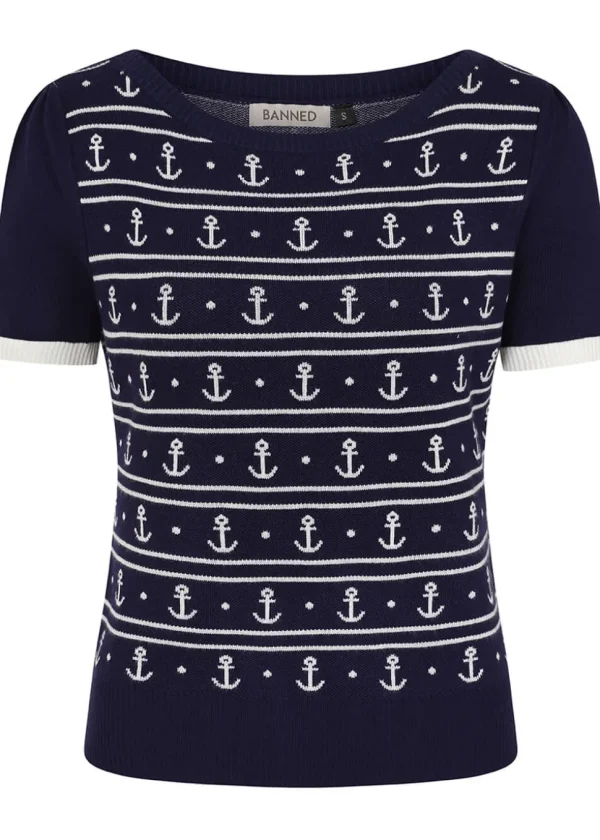 Banned Nellie Anchors Jumper in Navy