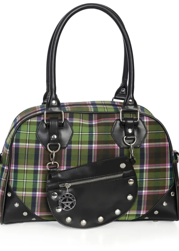Banned New Warren Tartan Bag Green
